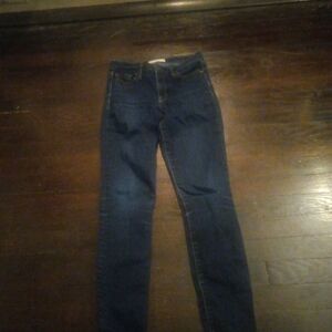 Gap 1969 25R True Skinny Woman's Blue Color Jeans Comfort Casual Outdoors